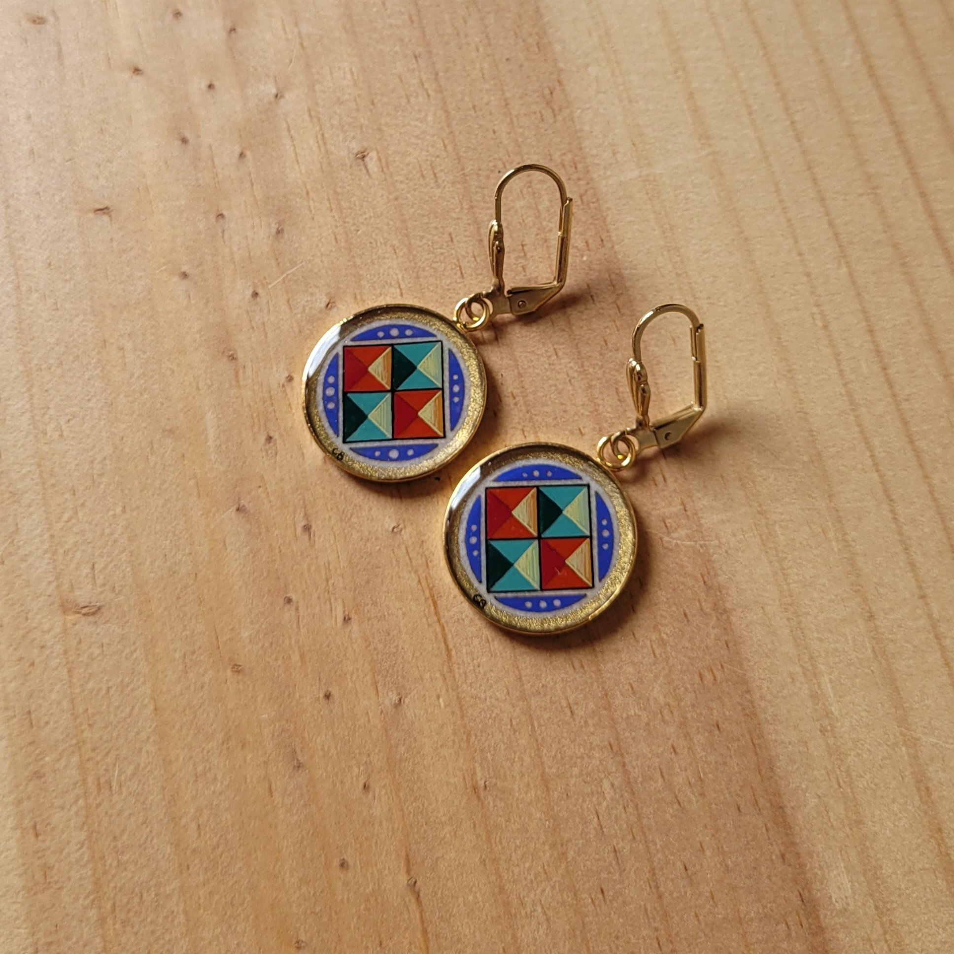 Boucles d'oreille enluminure Florence