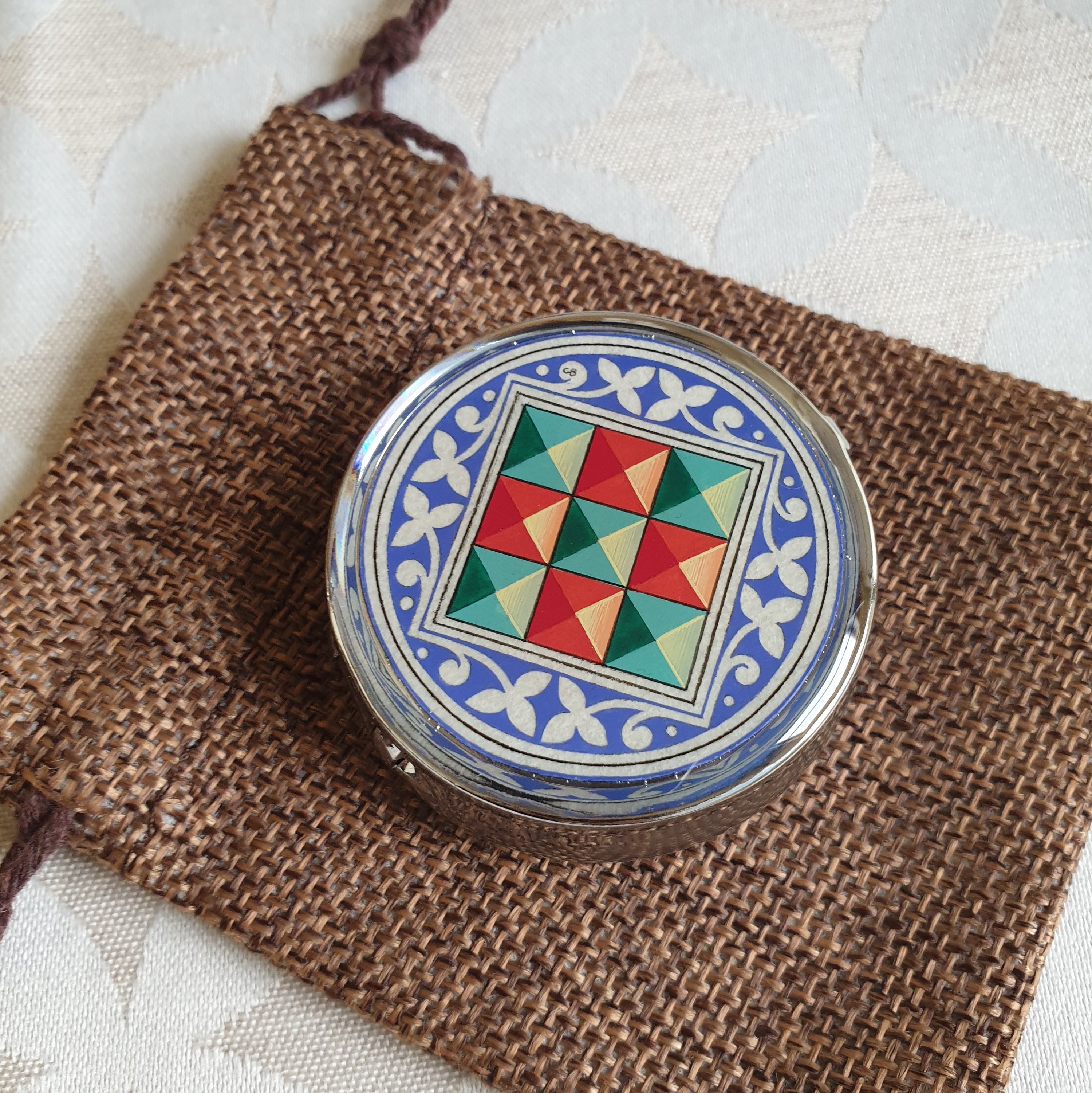 Bo&icirc;te pilulier petit enluminure Florence