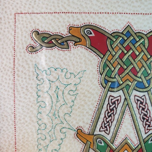 Lettre A enlumin&eacute;e style franco-saxon