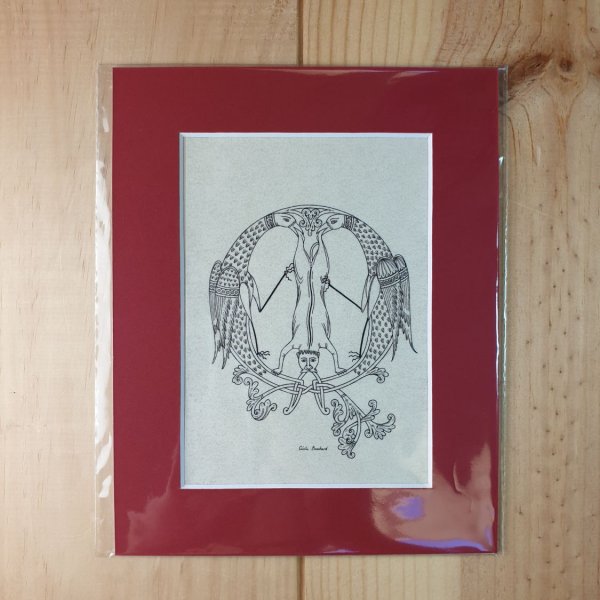 Lettre Q enlumin&eacute;e style roman