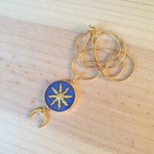 Collier pendentif enluminé étoile d'or